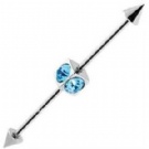 Wholesale crystal industrial barbell jewelry