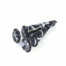 Wholesale white and black marble ear studs