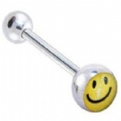 Wholesale smile logo tongue piercing