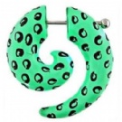 Wholesale green acrylic ear spiral