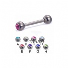 Wholesale titanium jeweled tongue barbell