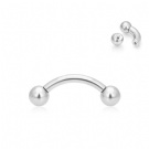 Wholesale titanium G23 titanium Heavy Gauge Curved Barbell Ear Piercing Prince  Albert Nipple Tongue  Threaded With Balls Earring