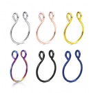 Wholesale 316L Stainless Steel Horseshoe Ring None piercing u shape nose clip Fake Nostril Piercing Non-Pierced Jewelry
