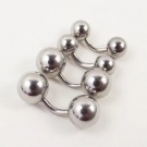 Wholesale 316L Piercing  Big Ball 316L Externally Threaded Bent Curved Barbell VCH PA Ring  Cartilage Tragus  Piercing jewelry