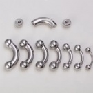 Wholesale 316L Piercing Internally Threaded surgical steel Heavy Gauge Curved  Barbell Ear Tongue Piercing Prince Albert  Ring Body Piercing Jewelry