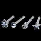 Wholesale Piercing Bioplastic soft clear nose bone, ear hole maintenance glue sticks, anti blocking ear sticks