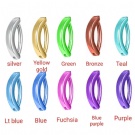 Wholesale F136 Titanium  Anodized plain Curved Barbell clip Implant Grade Navel clickers Belly Button Ring Piercing Body Jewelry
