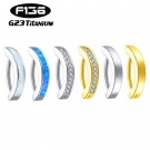 Wholesale F136 Titanium 14G Implant Grade clip Septum Ring Belly  Clip Navel clickers belly button Ring Curved Barbell Piercing Jewelry