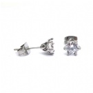 Wholesale High Quality Round diamond Ear Stud Moissanite Six Claw Classic Ear Stud G23 Titanium Alloy Piercing Jewelry