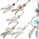 Wholesale dream cather dangle navel piercing ring