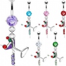 wholesale hot ice cream dangle belly navel rings