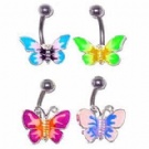 wholesale different design butterfly navel bars