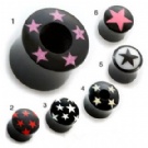 wholesale star saddly acrylic ear plugs