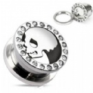 wholesale skull surgical steel ear plugs